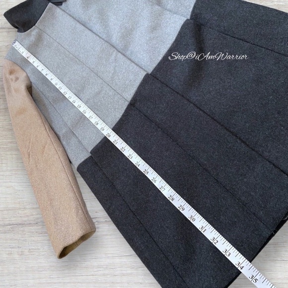 J.Crew funnel neck color-block Italian wool coat *shop@iamwarrior - Picture 7 of 10